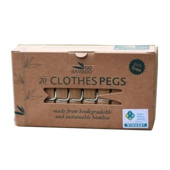 Go Bamboo Bamboo Clothes Pegs 20 pegs